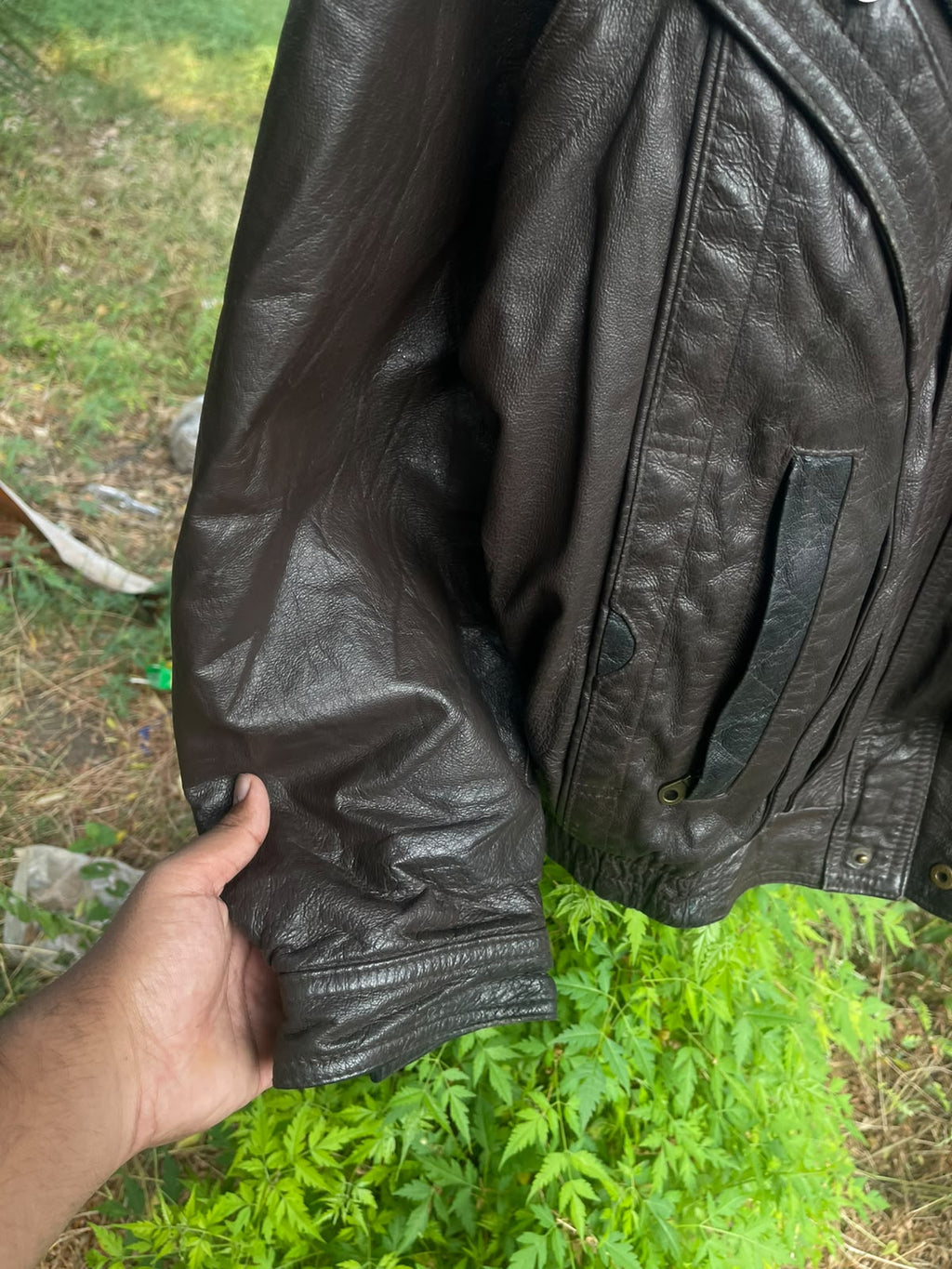 Extremely rare 1990s itlaian jcc vintage genuine heavyweight leather jacket