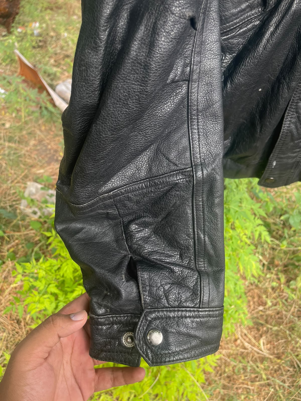 Vintage genuine heavy weight full grain leather jacket