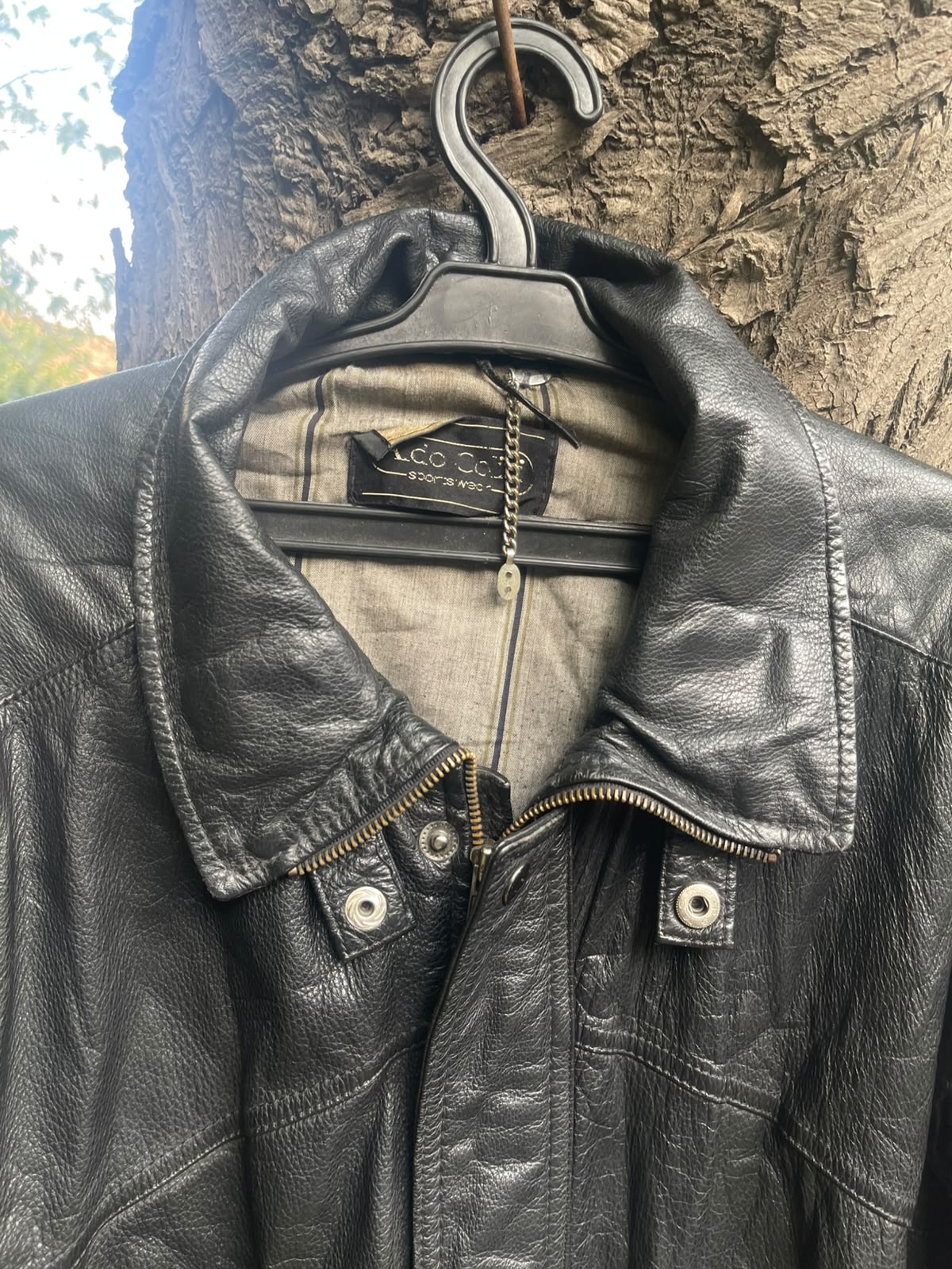 Vintage genuine heavy weight full grain leather jacket