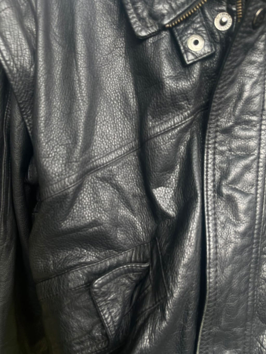 Vintage genuine heavy weight full grain leather jacket