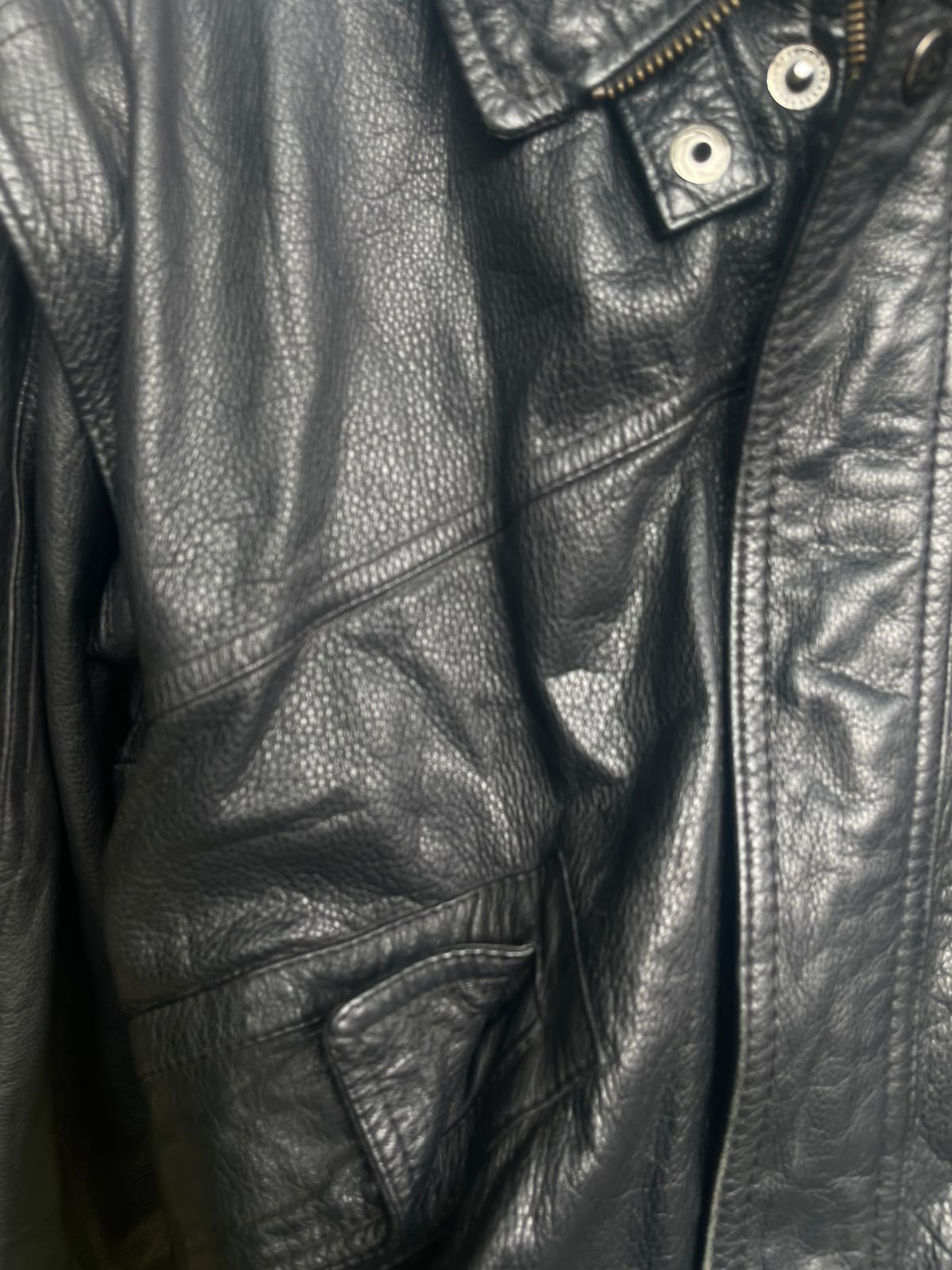 Vintage genuine heavy weight full grain leather jacket