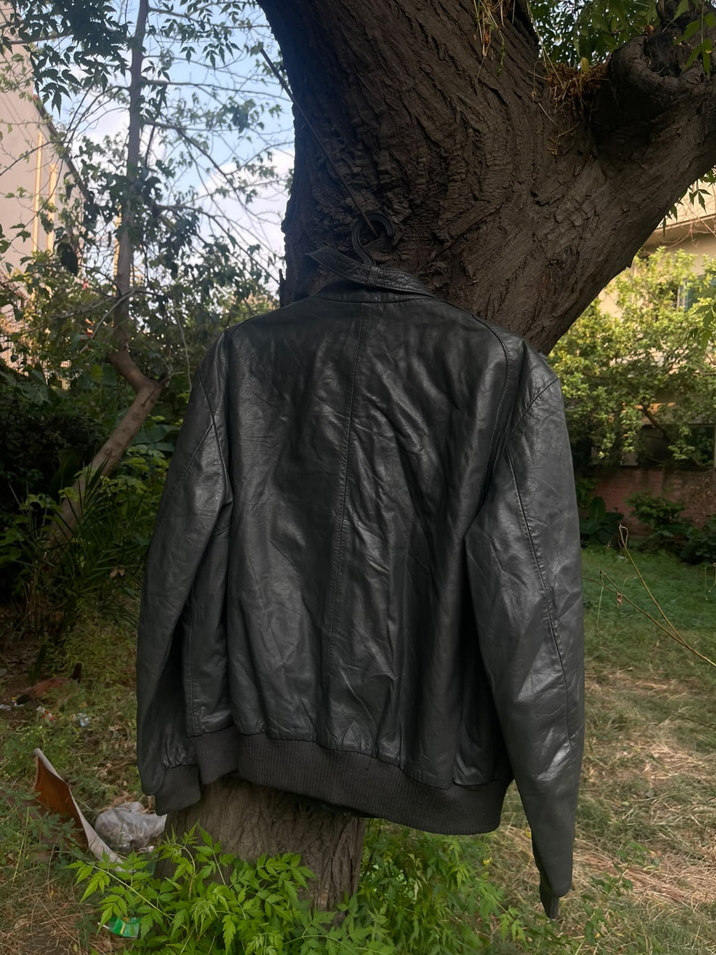 Mango vintage genuine leather jacket