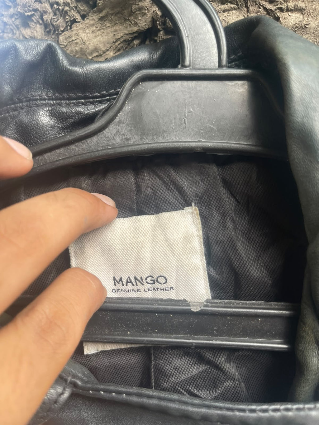 Mango vintage genuine leather jacket