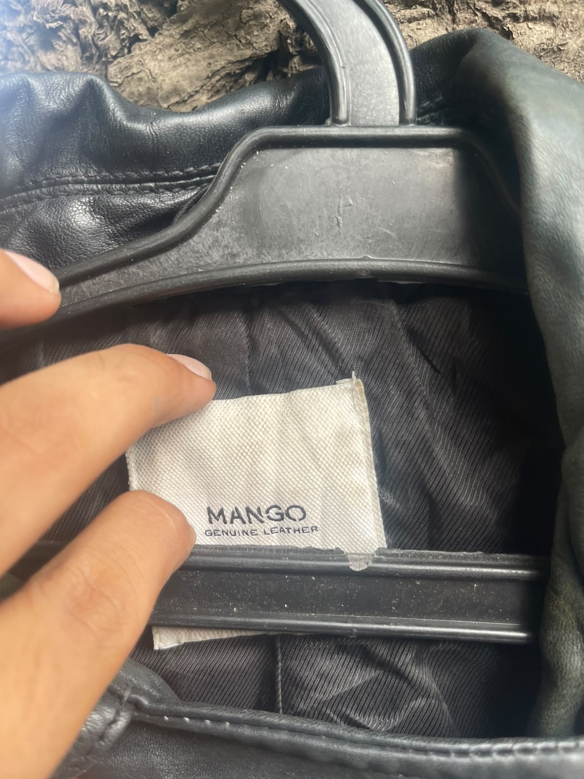 Mango vintage genuine leather jacket