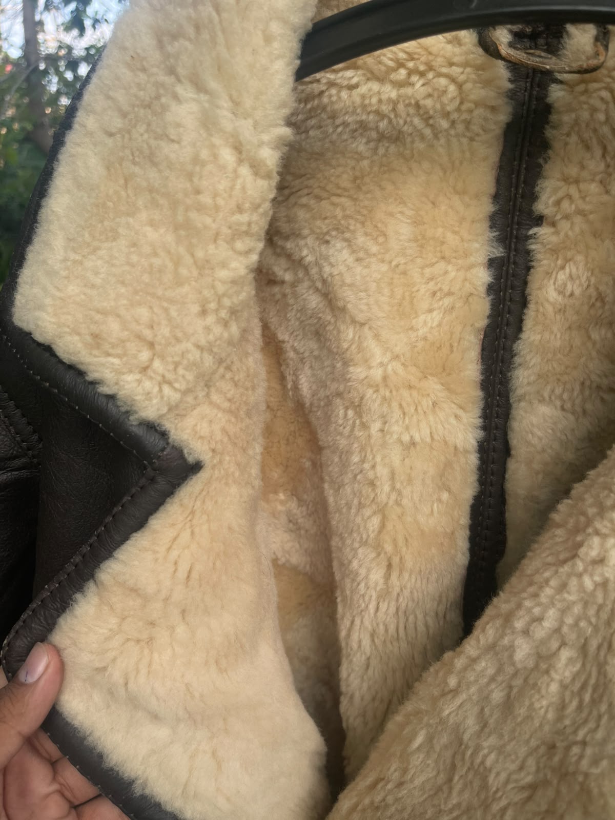 Extremely high quality Full grain leather sherpa jacket