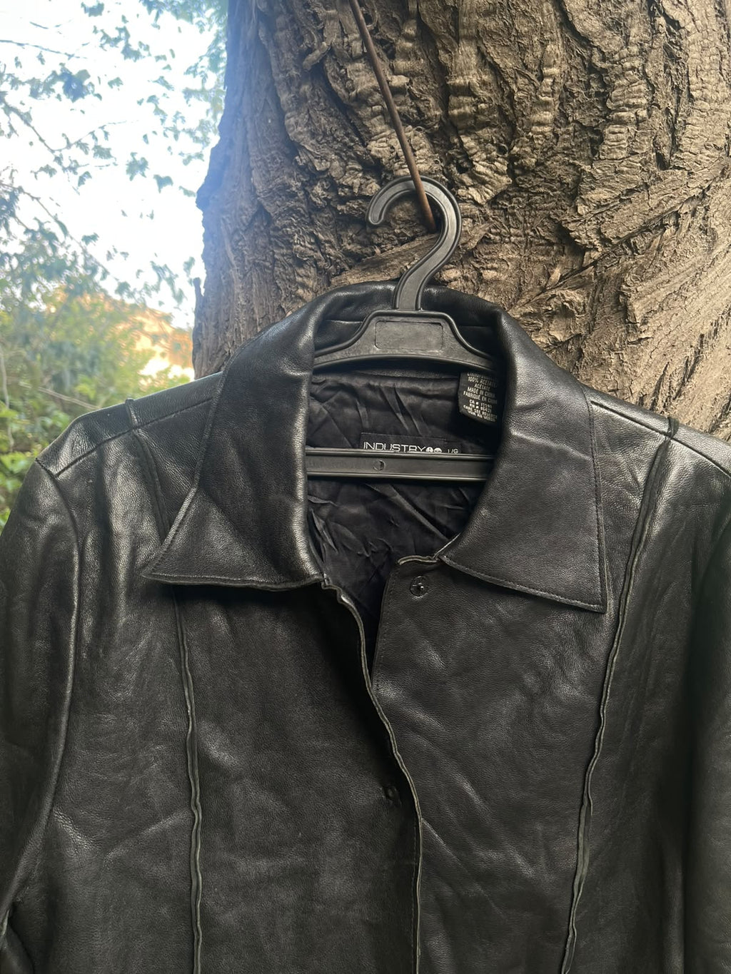 Vintage industry genuine leather coat/jacket