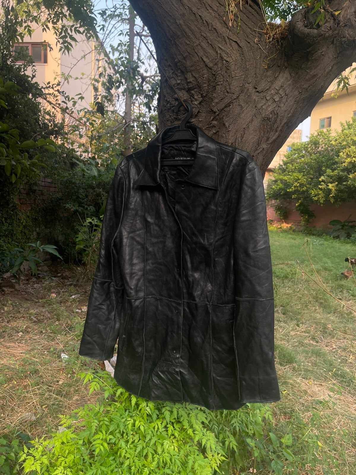 Vintage industry genuine leather coat/jacket