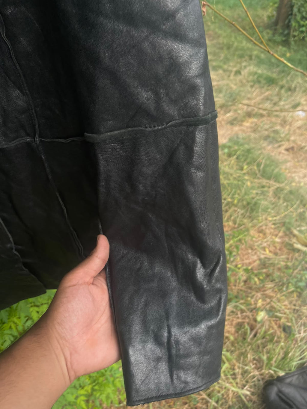 Vintage industry genuine leather coat/jacket