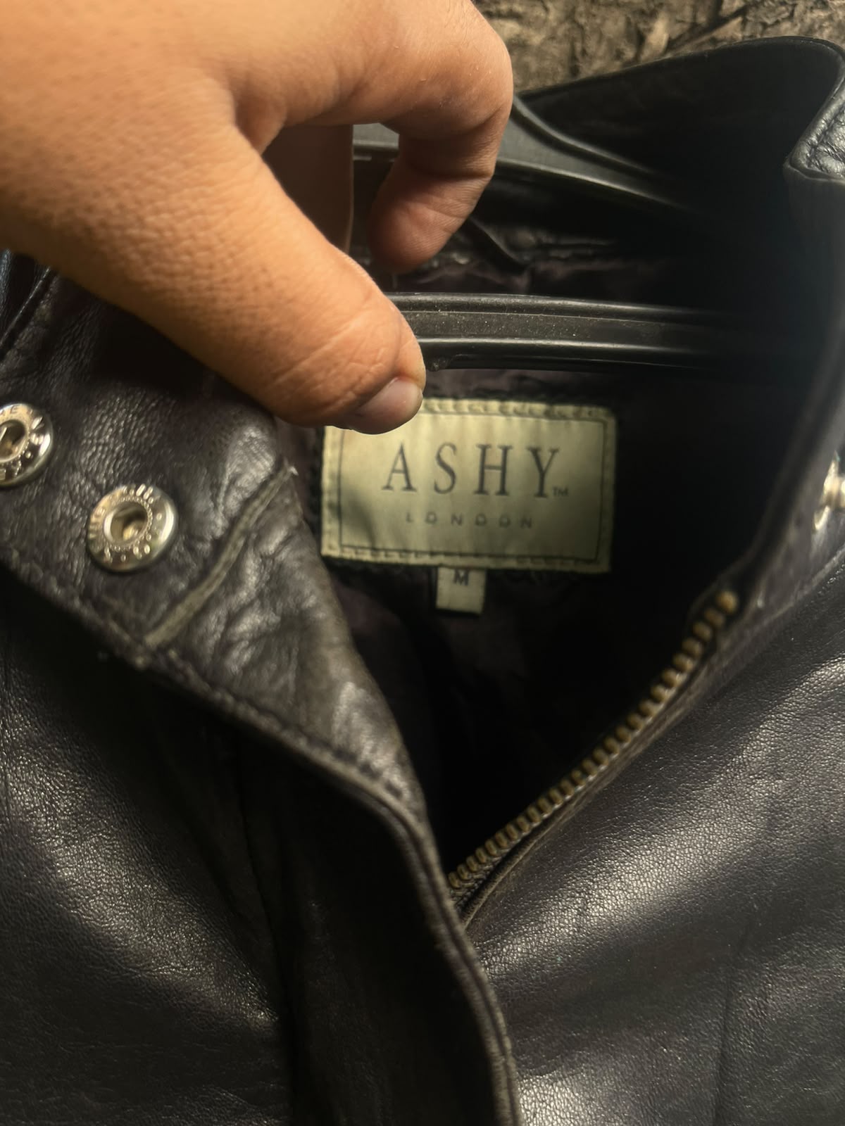 Vintage ashy genuine leather(soft) jacket (fitted)