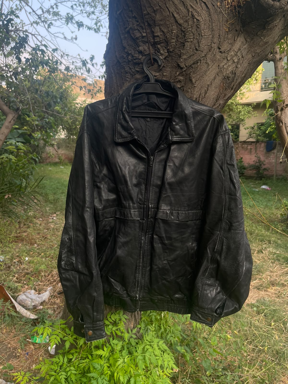 Distance vintage fullgrain heavy leather jacket