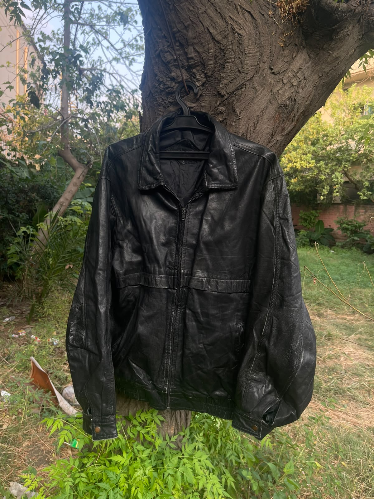 Distance vintage fullgrain heavy leather jacket