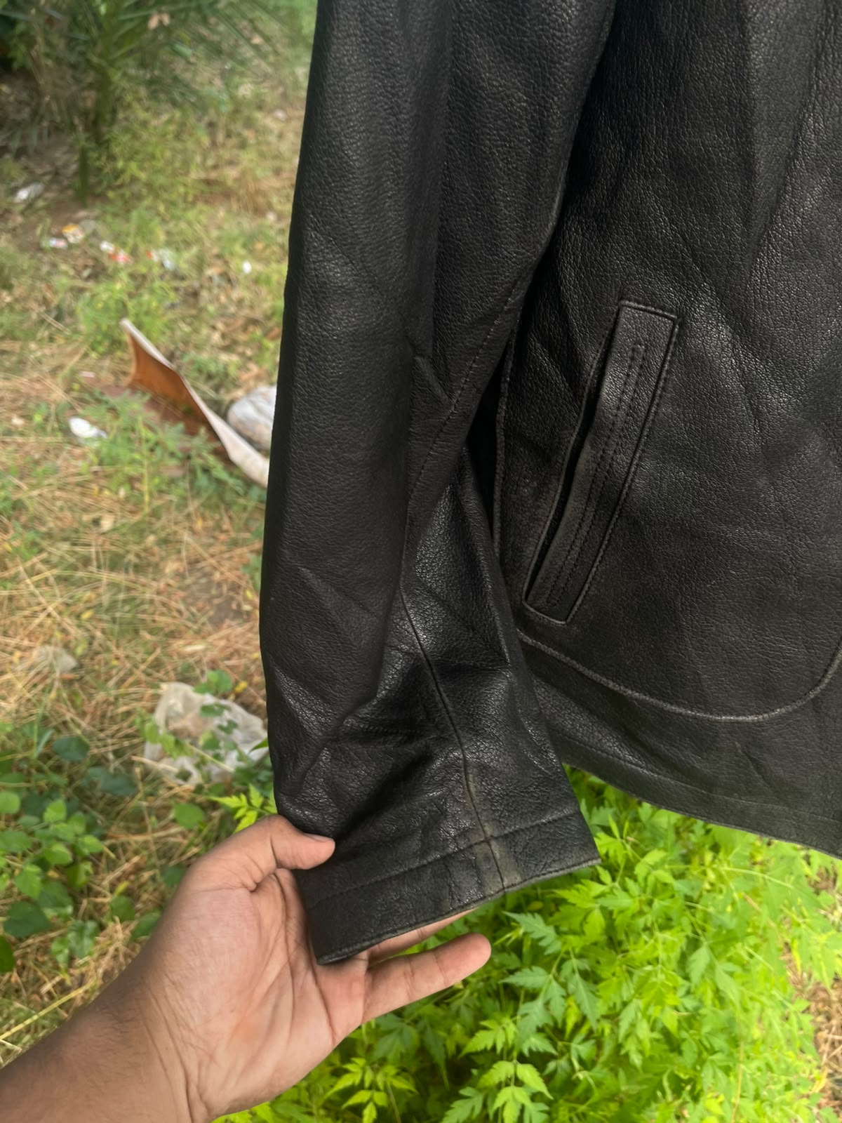 Distance vintage fullgrain heavy leather jacket