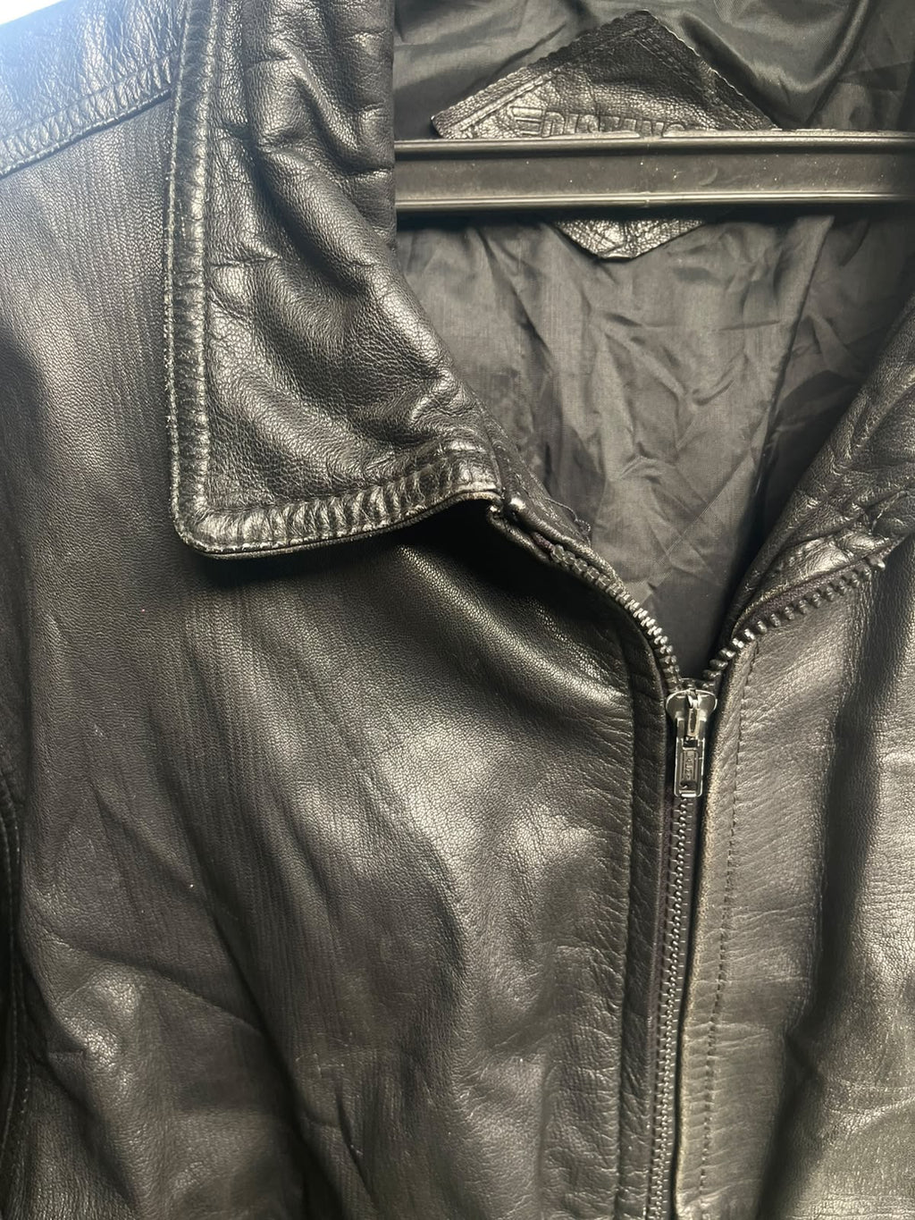 Distance vintage fullgrain heavy leather jacket