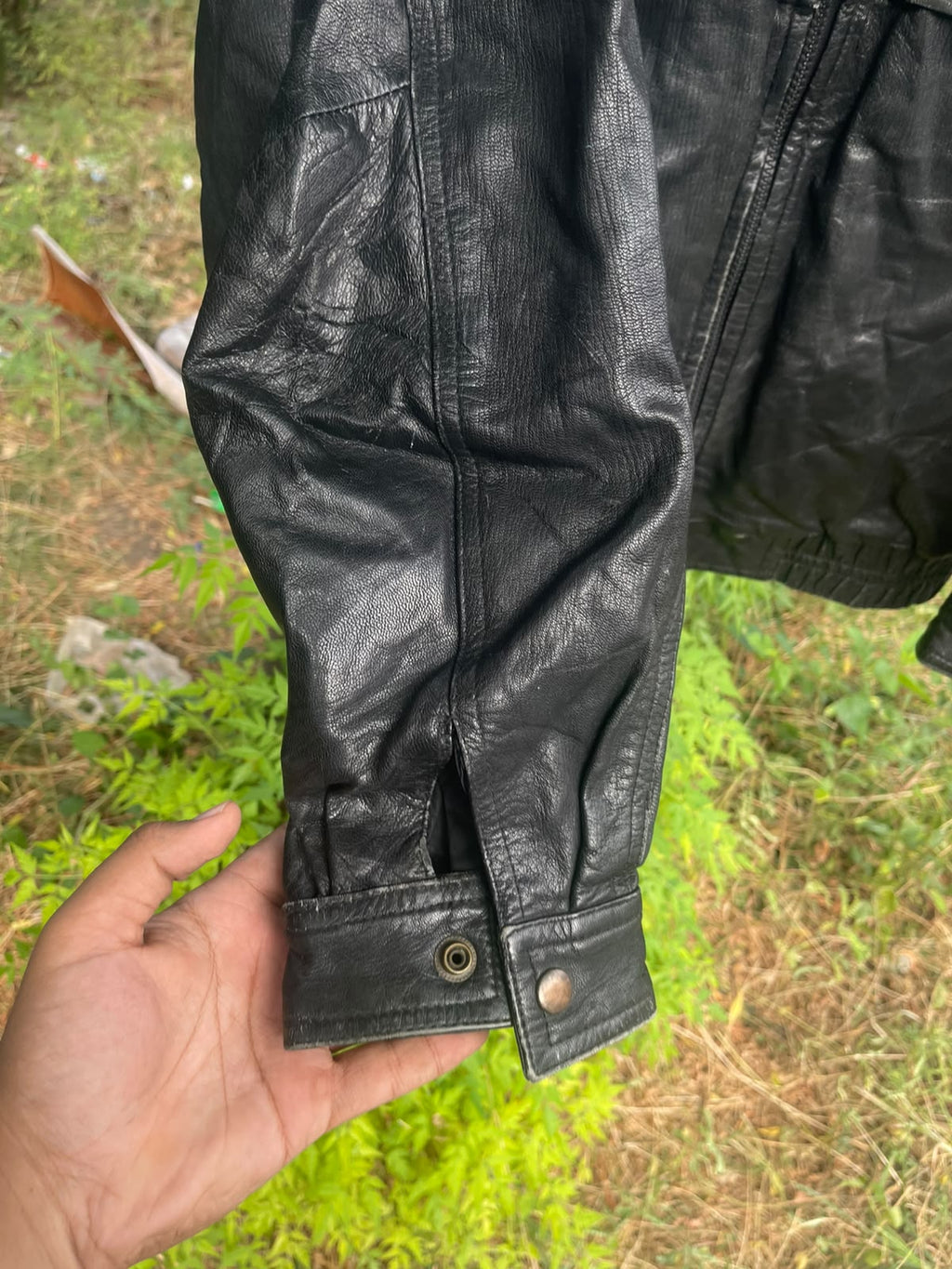 Distance vintage fullgrain heavy leather jacket