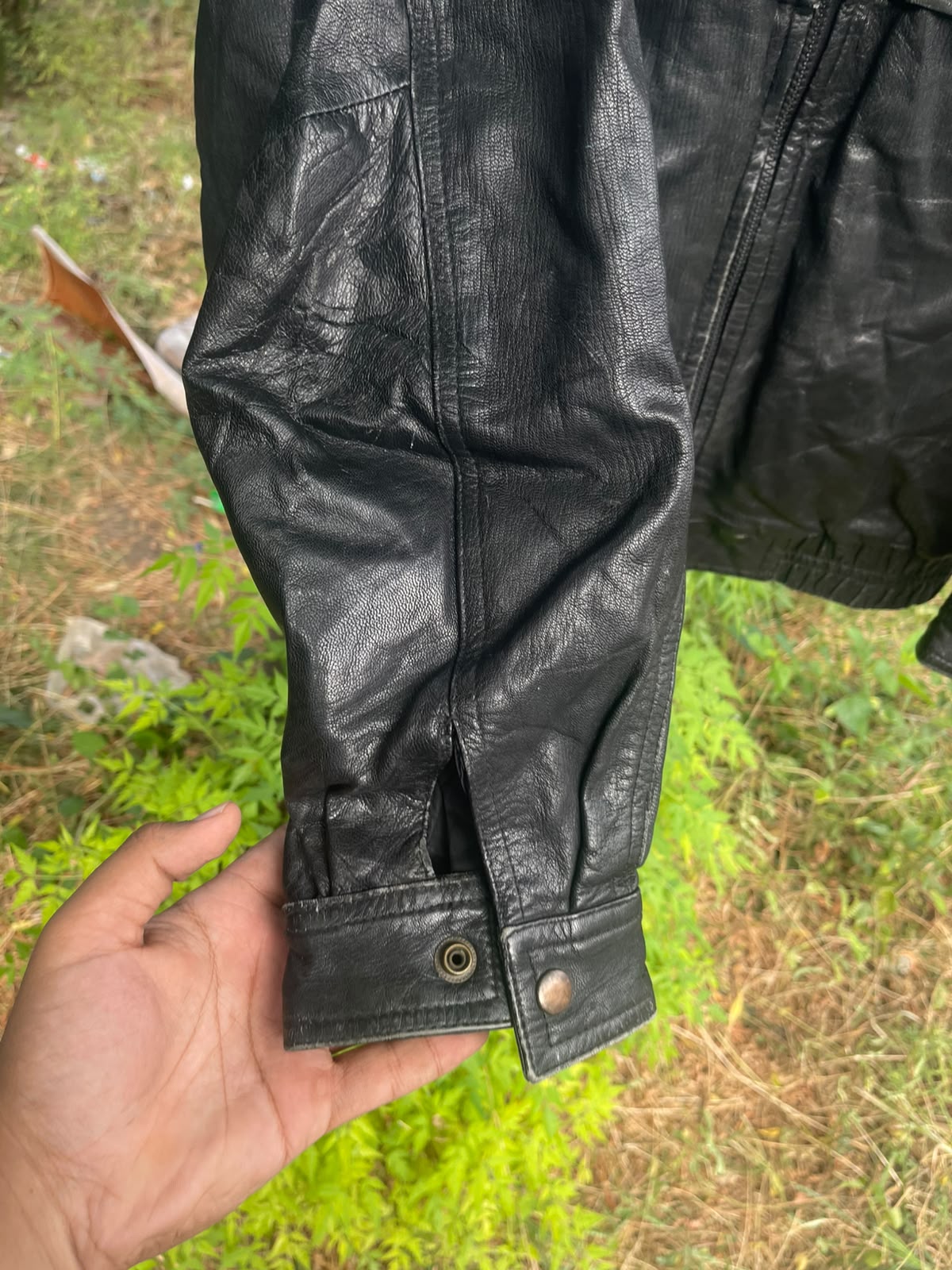 Distance vintage fullgrain heavy leather jacket