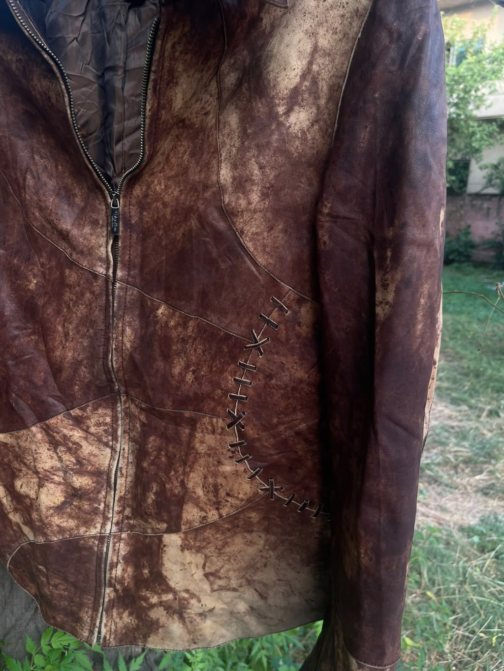 extremely extremely rare 1980's washed genuine leather jacket