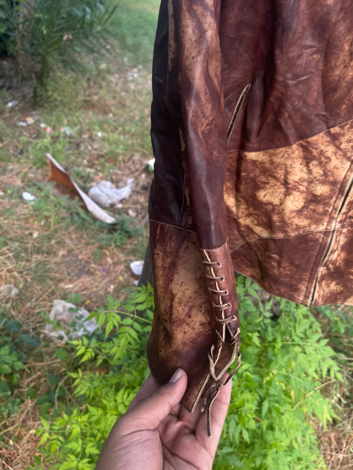 extremely extremely rare 1980's washed genuine leather jacket