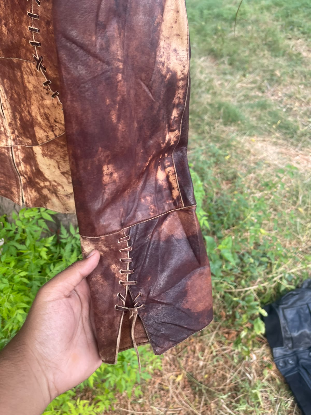 extremely extremely rare 1980's washed genuine leather jacket