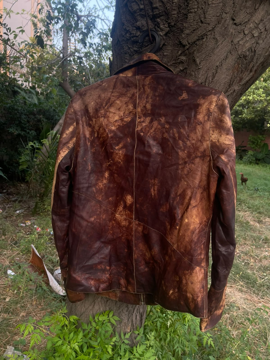 extremely extremely rare 1980's washed genuine leather jacket