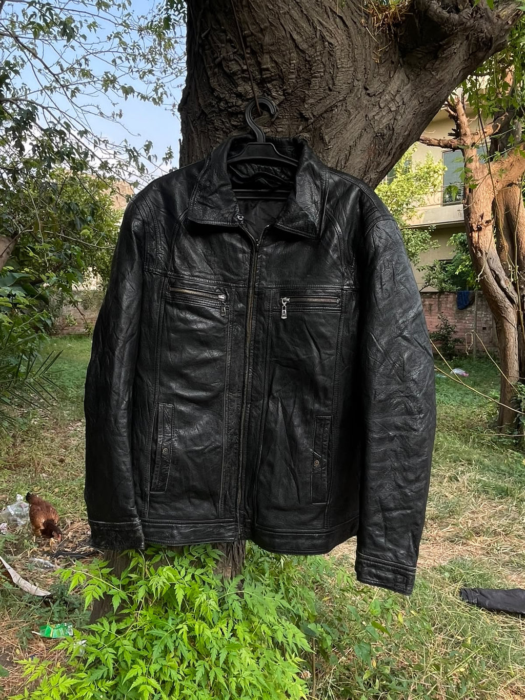 Full grain heavy genuine leather vtg jacket