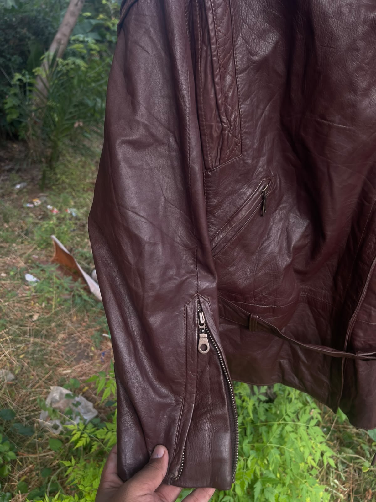 Extremely rare burgundy unisex racer late 1900s jacket