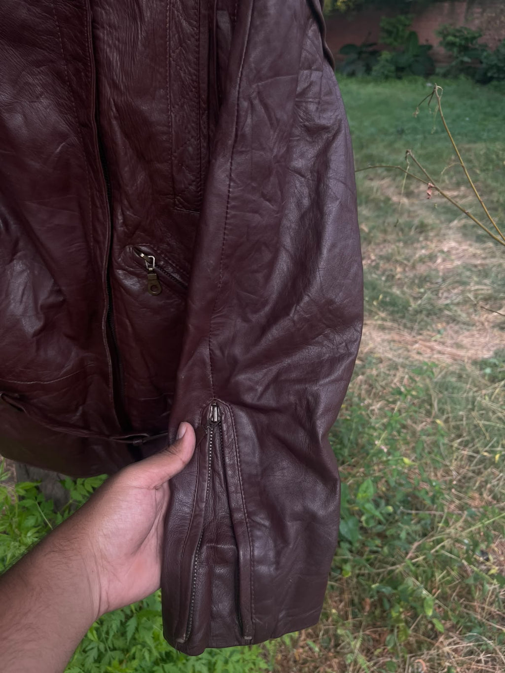 Extremely rare burgundy unisex racer late 1900s jacket