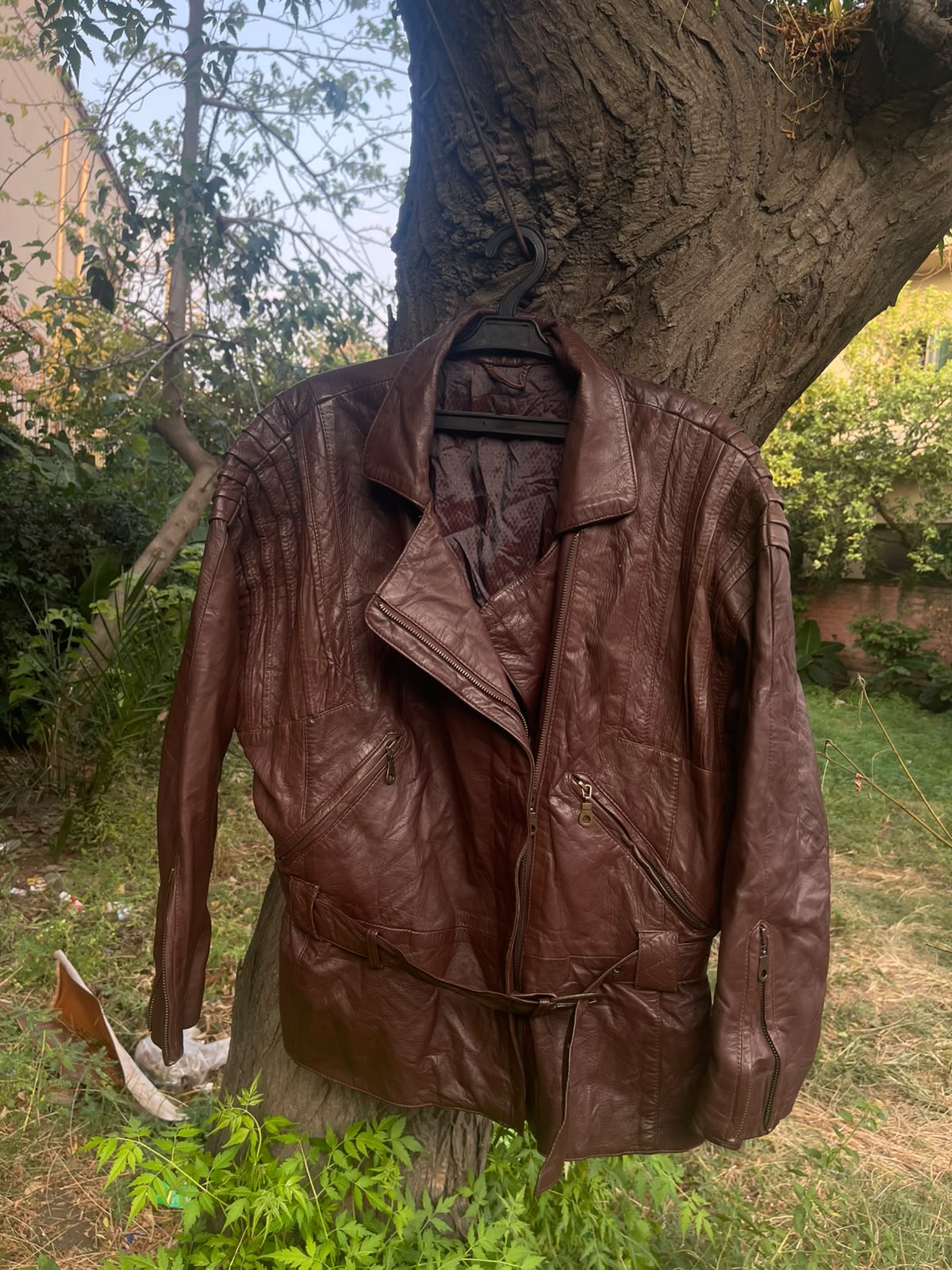 Extremely rare burgundy unisex racer late 1900s jacket