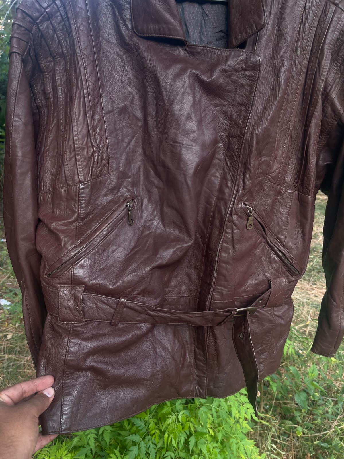 Extremely rare burgundy unisex racer late 1900s jacket