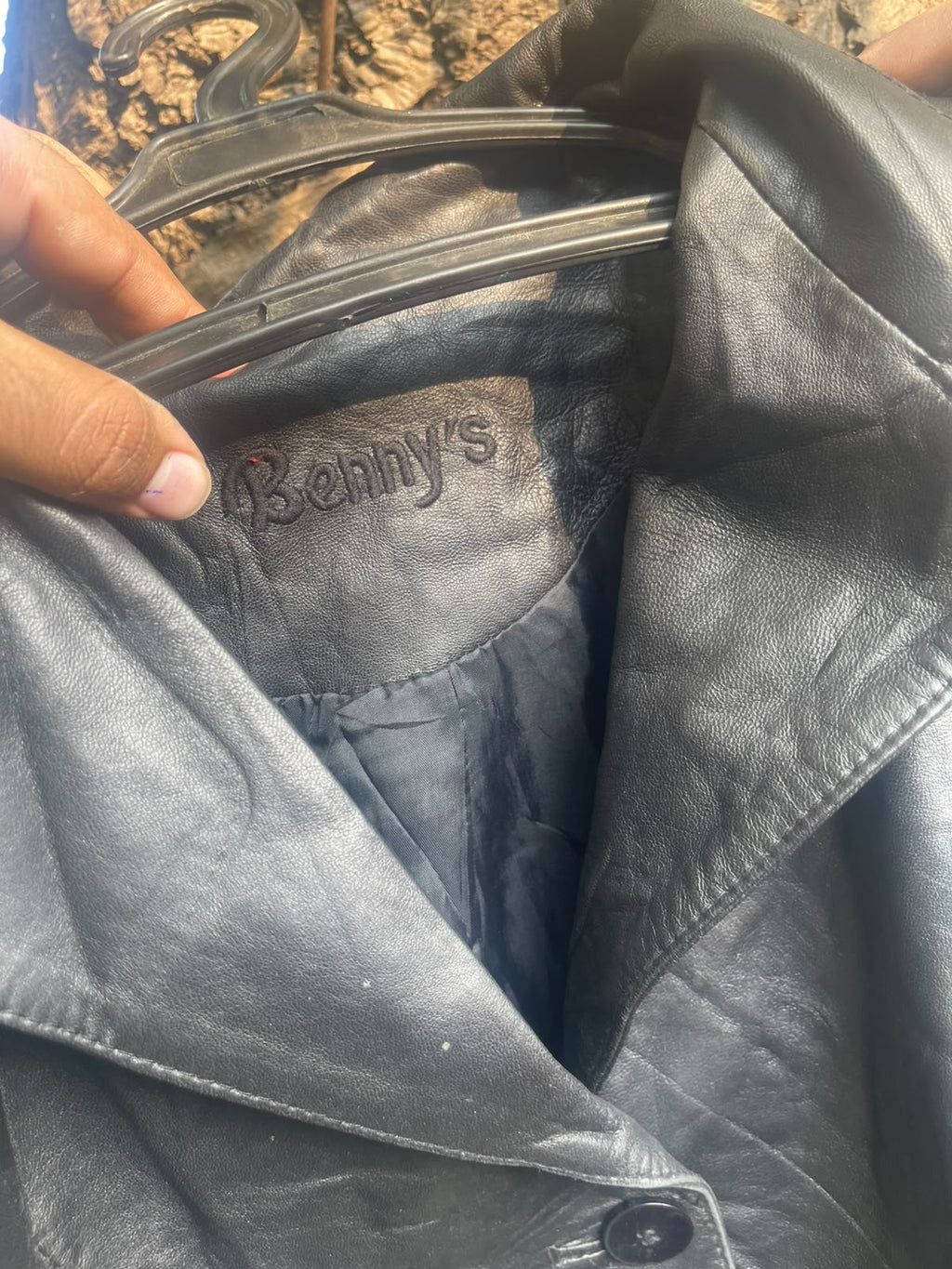 Me bennys leather vintage coat