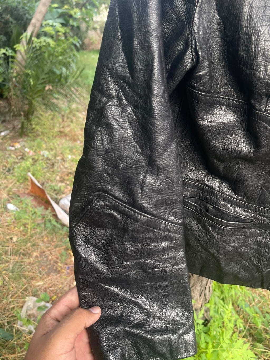 Vintage genuine leather late 2000s jacket(fitted)