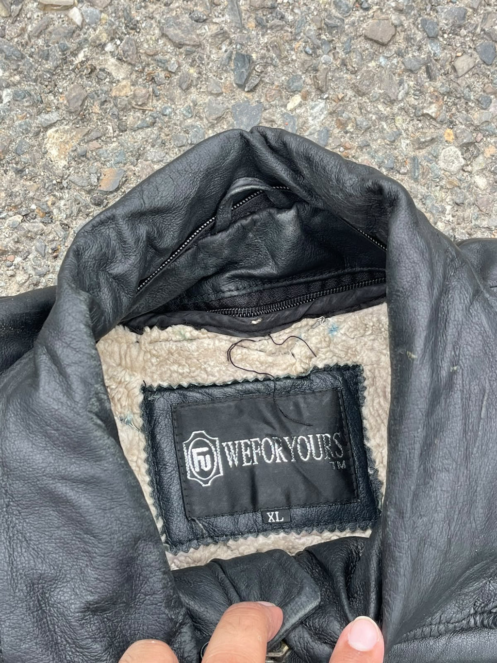 Vtg Leather WE FOR YOURS Jacket