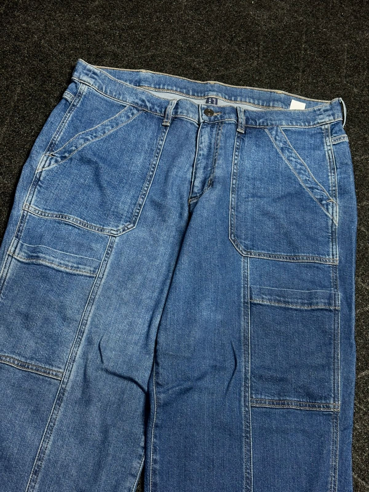 Ultra Wide Leg Blue Denim