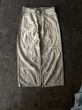 BOHOO MAN Embroided  Vintage Wide Leg Baggy Denim