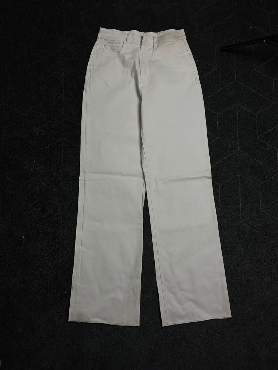 Old Money Baggy Cream Jeans