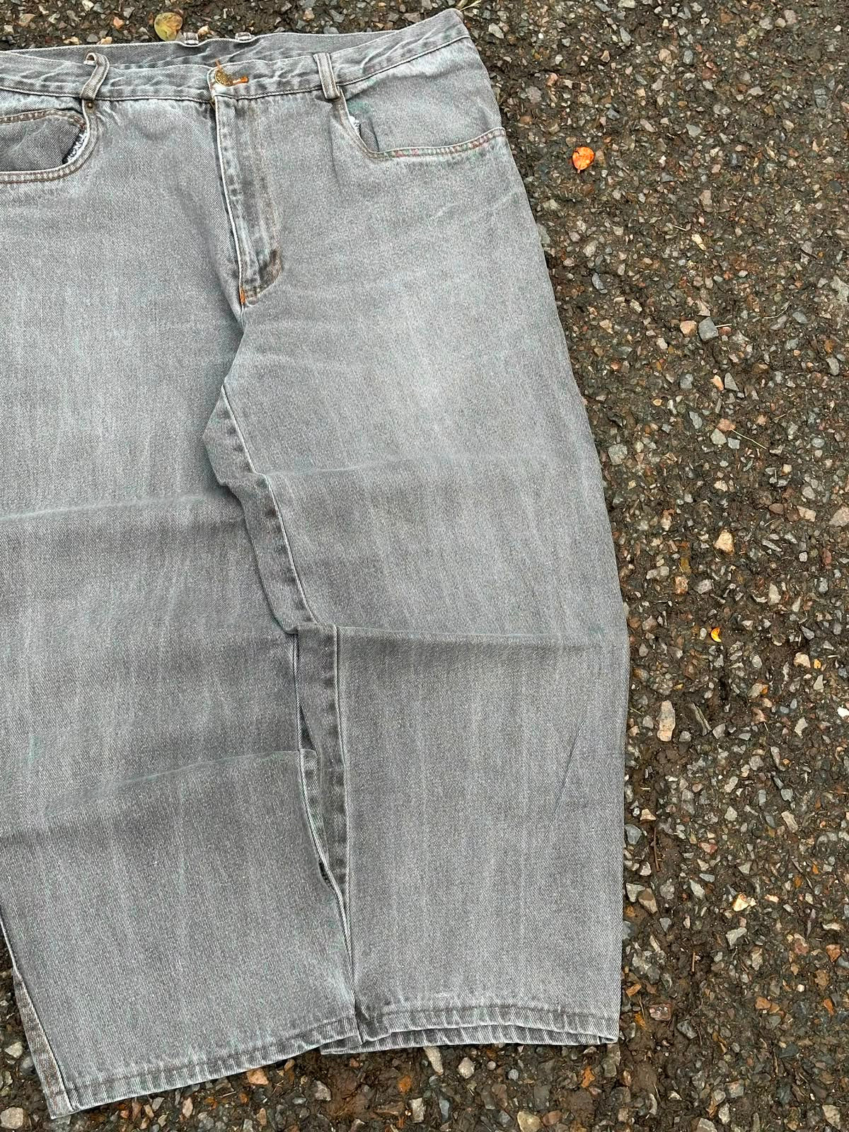 Vintage Grey Washed Baggy Denim