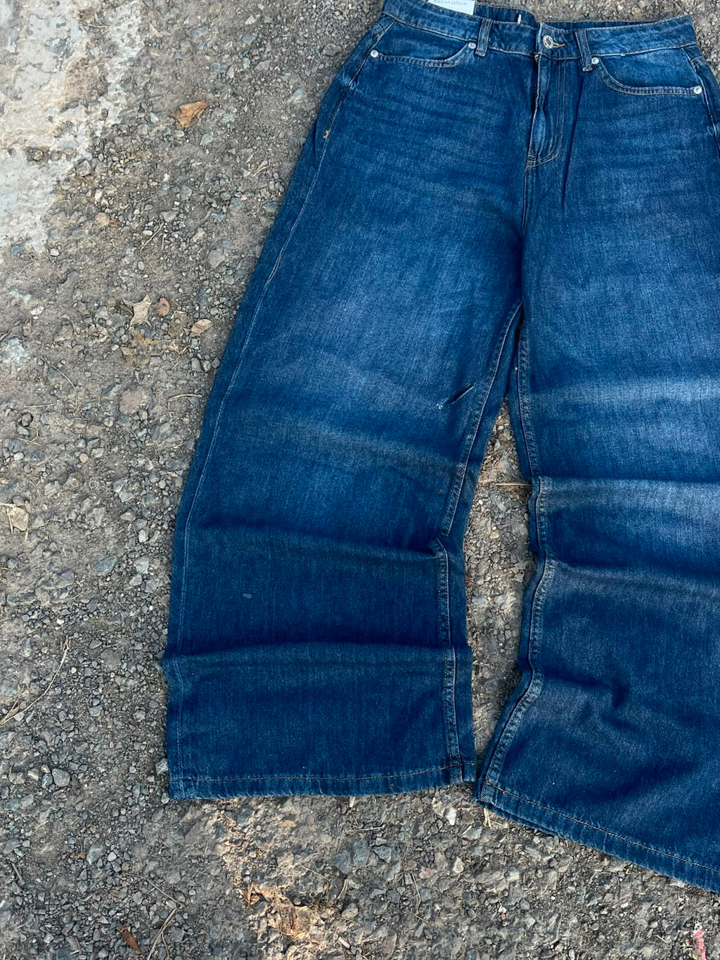 Vintage Dark Blue Baggy Denim