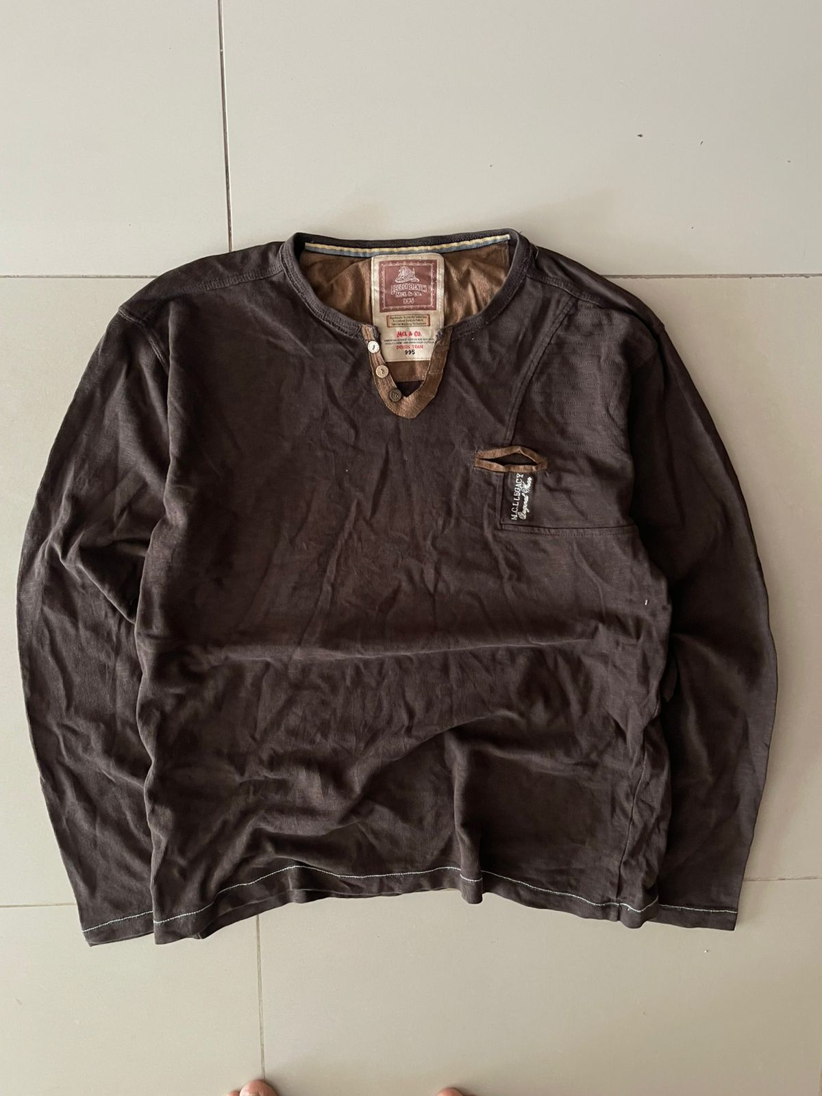 Vintage 1990s Y2K Knitted Henley