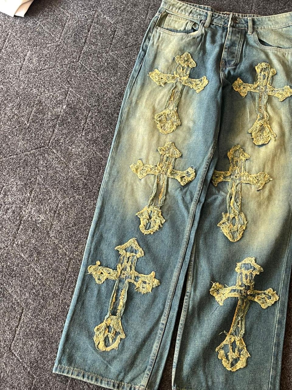 Wide Leg Baggy Vintage Washsed Bohooman Denim