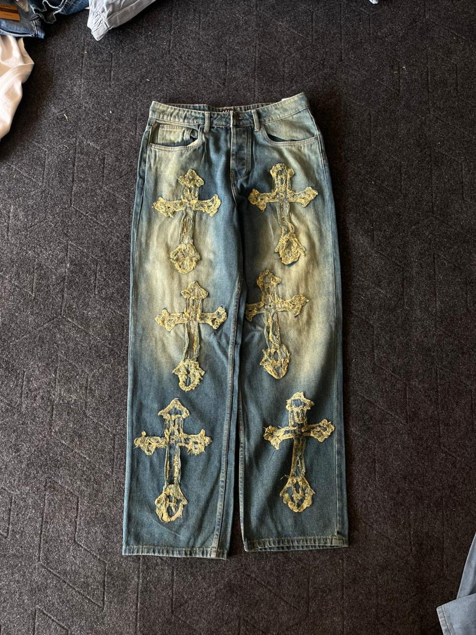 Wide Leg Baggy Vintage Washsed Bohooman Denim