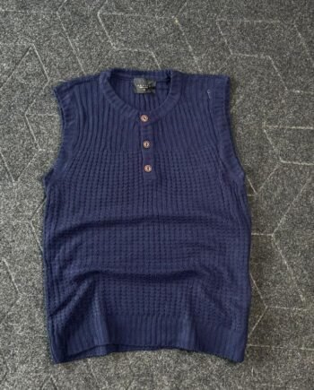 Round neck half-sleeve Henley