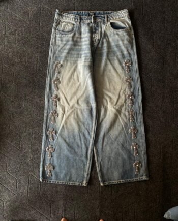Super Baggy Y2K Tassel Cross Denim (So Rare)