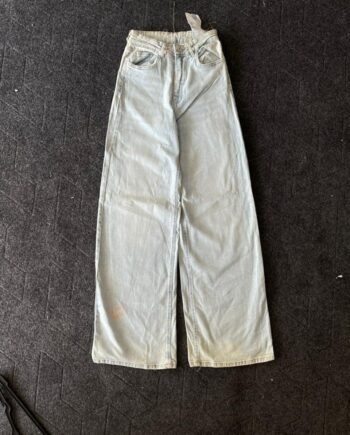 Vintage Sand Blue Wide Leg Baggy Jeans (Highwaisted)