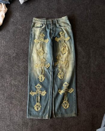 Wide Leg Baggy Vintage Washsed Bohooman Denim